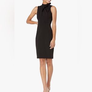 NWT CALVIN KLEIN BLACK ESSENTIAL SLEEVELESS SHEATH DRESS SIZE 6